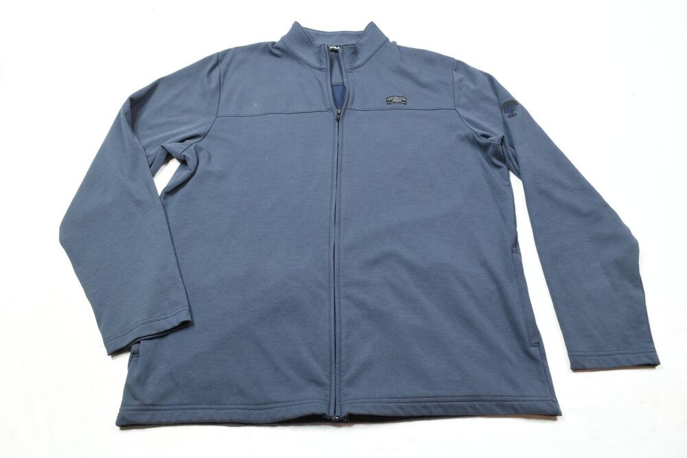 Travis Mathew Sweater Mens Large Blue Full-Zip Long Sleeve Stretch Classic Golf